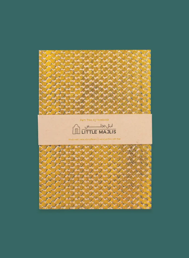 A5 Notebook gatefold, Ghutra, Gold