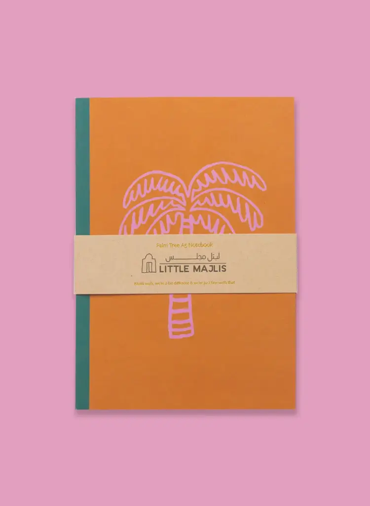 A5 Notebook gatefold, Palm tree