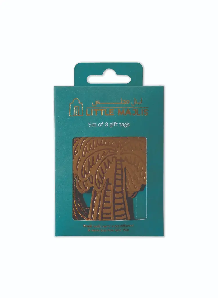 Gift tag set, palm trees